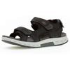 Trekkingsandale GABOR ROLLINGSOFT, Herren, Gr. 41, schwarz, Nubukleder, Textil, sportlich, Schuhe, Sommerschuh, Klettschuh, Freizeitsandale in Komfortweite G (weit)
