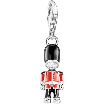 Charm-Einhänger THOMAS SABO "LONDON Königliche Wache, 2122-007-7", bunt (silberfarben, rot, schwarz), Charms, Damen, Sil