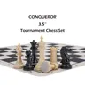 Schachladen Turnier Schachspiel 18 ''faltbares Silikon Schachbrett/3.5'' King Höhe Kunststoff