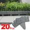 20pcs Plastic Garden Edging Border, Imitation Stone Fence Panels, Patio Outdoor Barrier