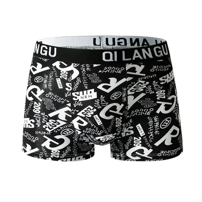 Herrenunterwäsche, Eisseide, kühl, bequem, viereckige Shorts, Jugend, mittlerer Bund, atmungsaktiv, Image
