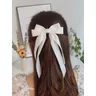 Lystrfac Fashion Fabric Ribbon Hair Bow Hairpin for Women Girls Hair clips Back Head Top Clip
