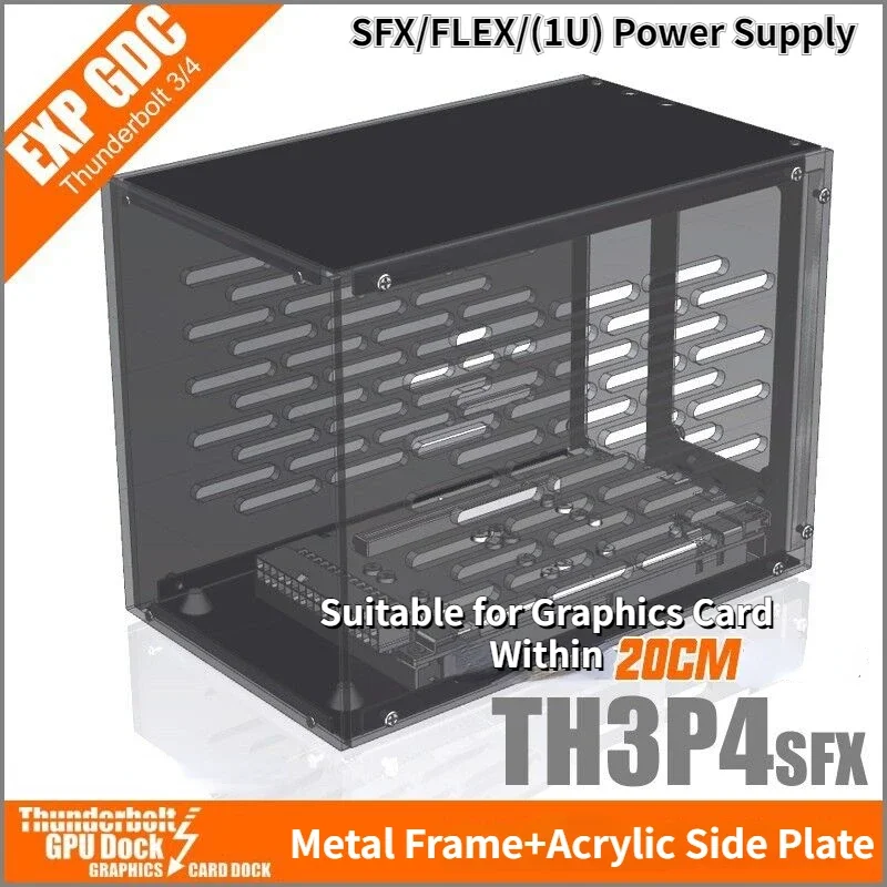 Aluminium gehäuse th3p4g3 Thunderbolt-3/4 usb4 oculink gpu dock Metallrahmen externe Grafikkarten box egpu Chassis für atx sfx Gehäuse Image