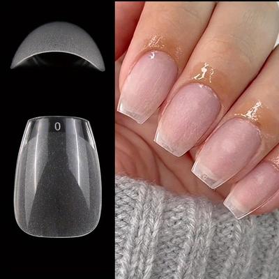 TEMU 240pcs Xxs Short Full Cover Soft Gel Nail Tips, Press-on Fake Nail Tips Set, For Short Small Nail Beds, Seamless , Nail Art, Manicure Salon Design Tools Image