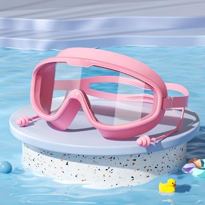 TEMU 1pc Large Frame Waterproof Swimming Glasses, Swimming Goggles, Suitable For Swimming Training Image