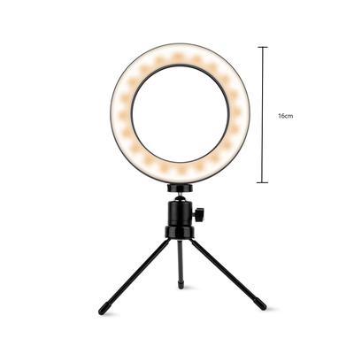 Ring Light For Computer Video Conference Lighting With Clip & Tripod 6 Inch Fcc