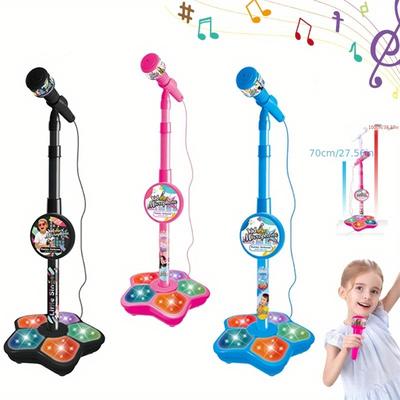 Microphone With Stand Karaoke Song Music Instrumen...