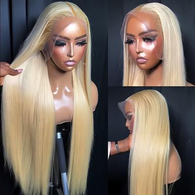 #613 Blonde Color 32 Inch Long Straight Synthetic ...