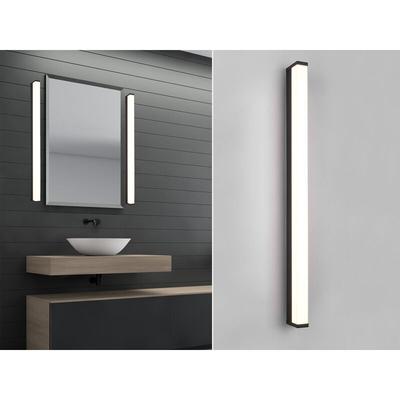 LED Badezimmer Wandleuchte FABIO in Schwarz 80cm - Spiegelleuchte Image