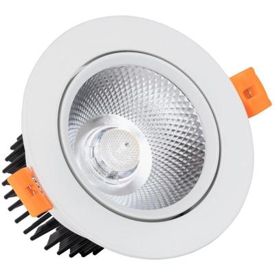 Led Downlight Einbaustrahler 12W Rund cob CRI90 Ausschnitt ø 90 mm No Flicker 4000K Neutralweiß Image