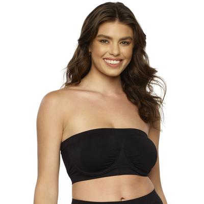 Plus Size Women's Body Smooth Seamless Underwire Bandeau Bra Bandeau Bra by Paramour by Felina in Black (Size 2X)