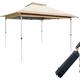 Gazebo Pieghevole da Giardino 3,6 x 3,6m, Gazebo Pop-up con Borsa da Trasporto con Ruote,