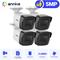 ANNKE 5MP POE Videocamere di Sorveglianza 4×Bullet Telecamera Rete IR Visione Notturna Microfono
