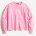 J. Crew Tops | J Crew University Terry Cropped Crewneck Sweatshirt Pink Women’s Size Small | Color: Pink | Size: S