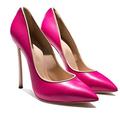 DIGJOBK Heels for Women Women's high-Heeled Shoes Metal Decoration Ultra-high Thin high-Heeled Pointed high-Heeled Shoes Party Women's high-Heeled Shoes Large(Color:Red,Size:10)