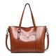 DIGJOBK Handbags for women Ladies Handbag Single Shoulder Large Capacity Tote Bag， Women's Leather Handbags，Lady Hand Bags Women Messenger Shoulder Bag(Color:Brown)