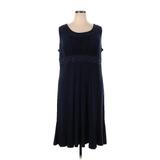 R&M Richards Casual Dress Scoop Neck Sleeveless: Blue Dresses - Women's Size 18