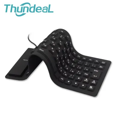 85keys Silicon Soft Keyboard Russian EN Keyboard USB Wired Gamer Waterproof Russian Keyboard Tablet Desktop Pad PC Tablet