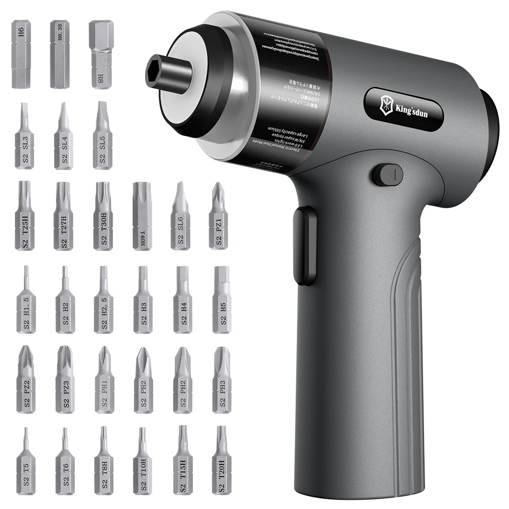 35 in 1 cacciavite elettrico Set di precisione Kit di utensili elettrici punte magnetiche senza fili ricaricabili per la riparazione della casa domestica