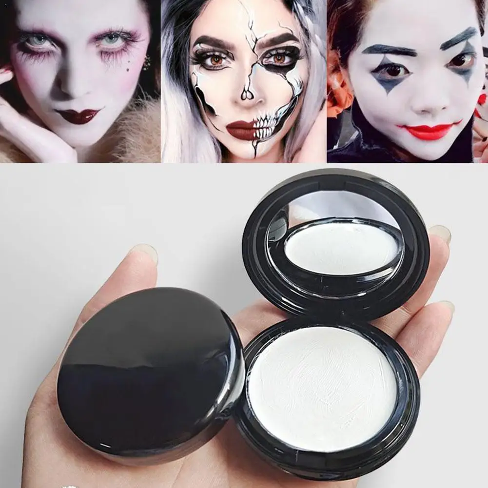 Goth White Make-up Foundation Creme Concealer Cosplay Weiß Clown Weiß Gesicht Körperfarbe Zombie Make-up Gesicht Creme Halloween Gesicht
