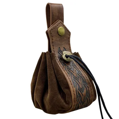 Mittelalterliche Gürteltasche, PU-Leder, Geldbörse, kleine Taillengürteltasche, Renaissance, Wikinger, Ritter, Pirat, Larp, Cosplay-Requisiten, Geldbörse Image
