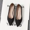 Wohnungen frauen Weiche Sohle Flach Mund Pea Schuhe Spitz Flachen Boden Arbeits frauen Schuhe Große Größe 44 45 46 mokassins