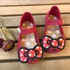 Disney Kinder sandalen Mädchen Minnie Cartoon Gartens chuhe 1-6 Jahre alt wasserdicht Gelee rot schwarz Schuhe Größe 20-31