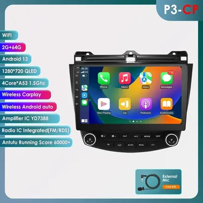 Carplay Android Auto Radio Für Honda ACCORD 7 2003-2007 Multimedia-player GPS Navi Stereo 7862 Autoradio 2din diesel bildschirm 4G BT