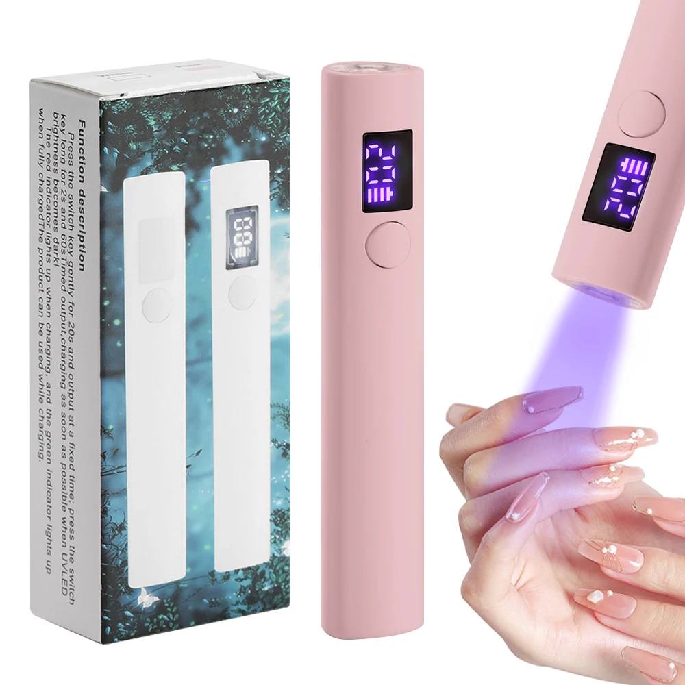 Mini UV LED Nagel lampe Hand Nagel trocknungs lampe zum Aushärten Gel politur Nagel kleber Nagel licht Taschenlampe für Home DIY Maniküre Image