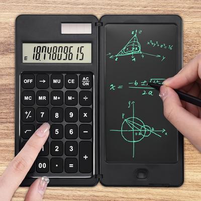 Calculator With Writing Board, 10-digit Large Display Office Desk Calcultors, Support Solar And Battery, Multi-function Portable Calculator For Work And Study
