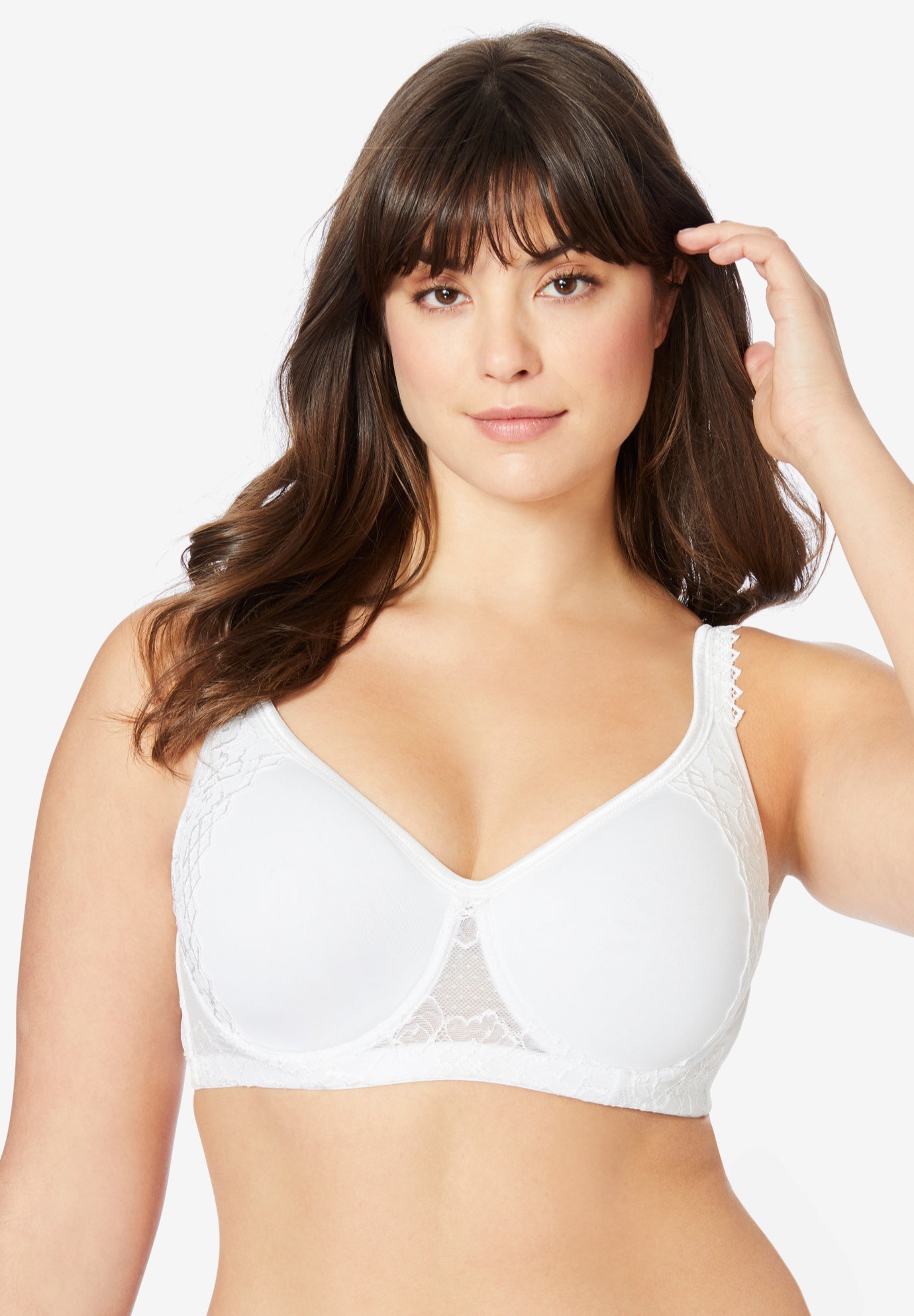 Plus Size Women's Secret Shaping Bra by Comfort Choice in White (Size 44 C)