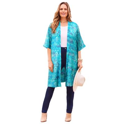 Plus Size Women's Luxe Georgette Long Kimono by Ca...
