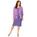 Plus Size Women's Classic Jacket Dress by Catherines in Deep Grape Leaf (Size 4X)
