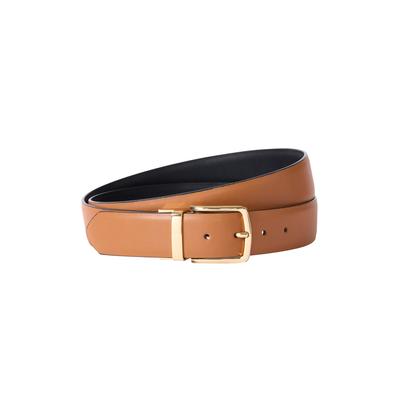 Women's Reversible Pant Belt by Accessories For All in Cognac Black (Size 14/16)