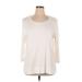 J.Jill Long Sleeve T-Shirt: Ivory Tops - Women's Size X-Large