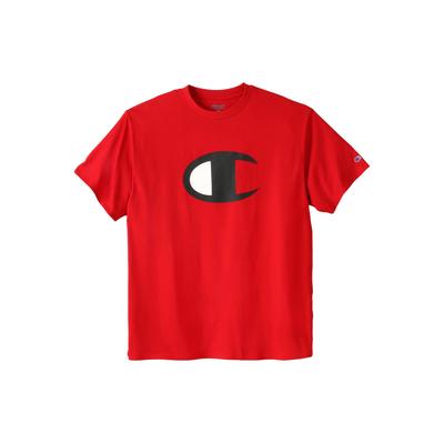 Men's Big & Tall Large Logo Tee by Champion® in Cardinal Red (Size 3XL)