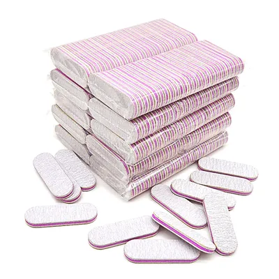 50/100/200 Pcs Strong Sandpaper Mini Professional Nail Files UV Gel Polish Remover Manicure Files