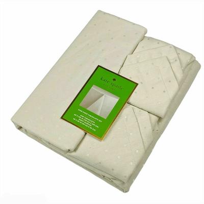 Kate Spade Dining | Kate Spade Tablecloth & 8 Napkins Set Creme Tan Larabee Dot 60" X 102" | Color: Cream/Tan | Size: Os