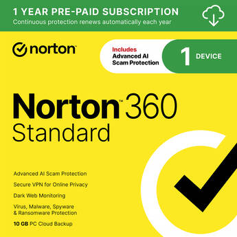 Norton 360 Standard (1 Device, 1-Year Subscription) 21450057