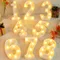21 centimetri Luce Calda Mini Figura LED Lampada Da Notte Numero 0-9 Cornice Digitale Marquee Segno