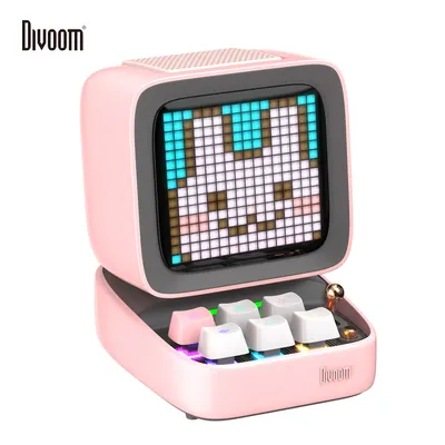 Divoom Ditoo-Pro tragbare Bluetooth-Lautsprecher Retro Pixel Kunst Wecker DIY LED-Anzeigetafel, Image
