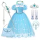 Forzen Mädchen Kleid Disney Forzen Elsa Kleid Kostüm Kinder Prinzessin Cosplay Kostüm für Baby