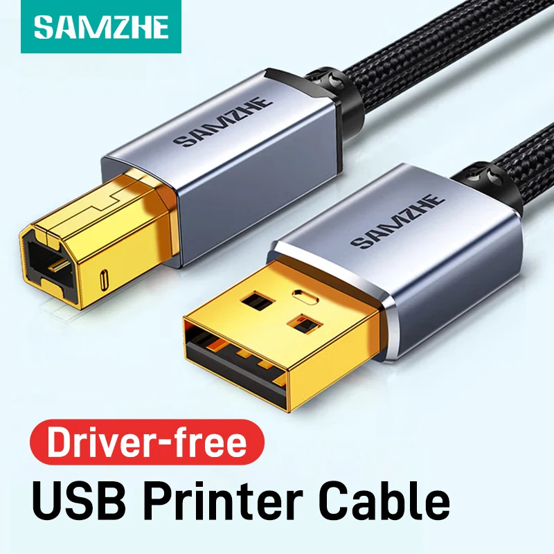 Cavo stampante USB SAMZHE Cavo USB tipo B maschio a maschio USB 3.0 2.0 per stampante Canon Epson HP Stampante USB DAC