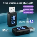 Bluetooth 5.3 ricevitore trasmettitore FM per Auto Mini USB Power Wireless Auto Audio adattatore per