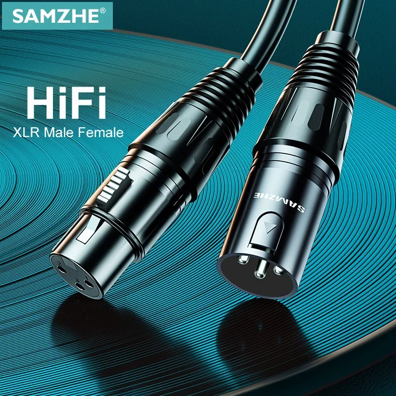 Samzhe xlr kabel karaoke mikrofon sound kanone kabelst ecker xlr verlängerung mikrofon kabel für audio mischer verstärker xlr kabel Image