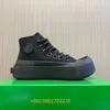 Schwarz/Weiß/Grün Mischfarbe Sneakers Damen/Herren Schuhe 4,5 cm Plattform große runde Zehen