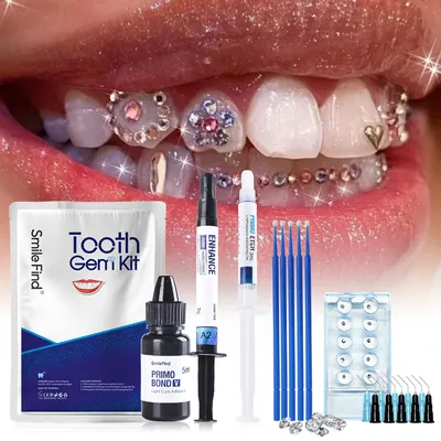 Diy Jewelry Tooth Gem Kit Glue Dental Crystal Decorations Etching Gel Light Cure Adhesive Flowable