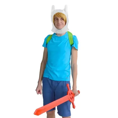 DAZCOS Game Finn Hat Backpack Anime Cosplay Cute Hat White Bunny Ears for Easter Day Costume Halloween Accessory