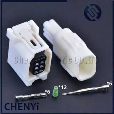 6 Pin Car Reversing Radar Probe male female Waterproof Connector 12382 6189-1142 6188-0706 For