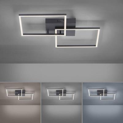 Just Light LED Deckenleuchte Iven in Schwarz und Weiß 2x 13,5W - black